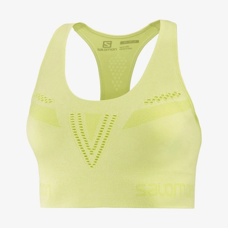 Brassière SALOMON Move'On Bra Sunny Lime / Heather 4 Brassière SALOMON Move'On Bra Sunny Lime / Heather – Image 2