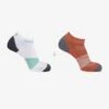 Chaussettes SALOMON SPEED 2-PACK Hibiscus-white -Salomon chaussettes salomon speed 2 pack hibiscus white