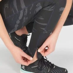 Collant SALOMON Agile Long Tight Femme Black / AO -Salomon collant salomon agile long tight femme black ao 5