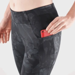 Collant SALOMON Cross Run 21" Tight Femme Black / AO -Salomon collant salomon cross run 21 tight femme black ao 2