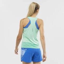 Débardeur SALOMON Cross Run Tank Femme Beach Glass -Salomon debardeur salomon cross run tank femme beach glass 2