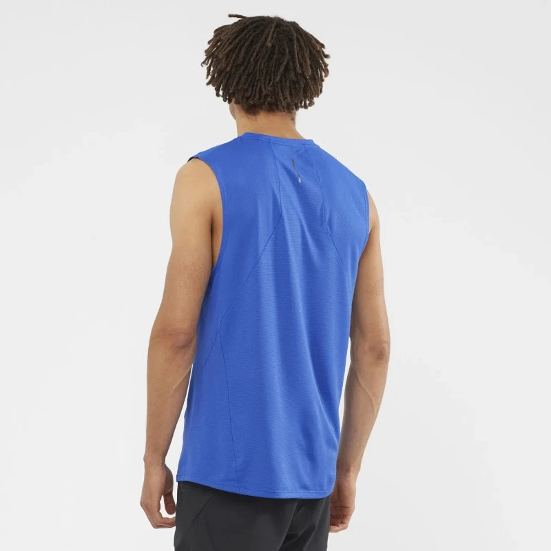 Débardeur SALOMON Sense Aero Tank Homme Nautical Blue 5 Débardeur SALOMON Sense Aero Tank Homme Nautical Blue – Image 3