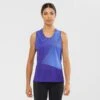 Débardeur SALOMON Sense Tank Femme Clematis Blue -Salomon debardeur salomon sense tank femme clematis blue