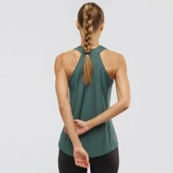 Débardeur SALOMON XA Tank Femme Balsam Green -Salomon debardeur salomon xa tank femme balsam green 2