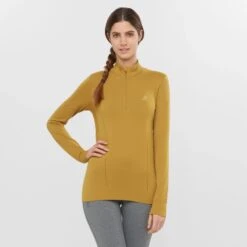 Haut SALOMON Comet Seamless HZ Femme Cumin / Bronze Brown