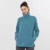 Haut SALOMON Essential Cosy Fleece HZ Femme Mallard Blue 2 Haut SALOMON Essential Cosy Fleece HZ Femme Mallard Blue -Salomon haut salomon essential cosy fleece hz femme mallard blue