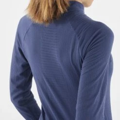 Haut SALOMON Essential Seamless HZ Femme Mood Indigo -Salomon haut salomon essential seamless hz femme mood indigo 2