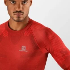 Haut SALOMON Exo Motion LS Tee Homme Goji Berry -Salomon haut salomon exo motion ls tee homme goji berry 2