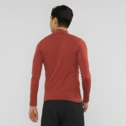 Haut SALOMON Explore Seamless HZ Homme Madder Brown -Salomon haut salomon explore seamless hz homme madder brown 2