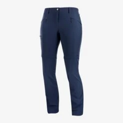 Pantalon SALOMON Wayfarer Sraight Zip Off Pants Femme Night Sky -Salomon pantalon salomon wayfarer sraight zip off pants femme night sky 1