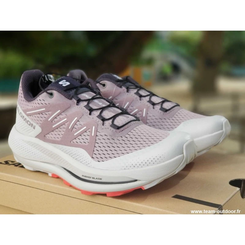 SALOMON Pulsar Trail Femme Quail / Lunar Rock / Poppy Red 4 SALOMON Pulsar Trail Femme Quail / Lunar Rock / Poppy Red – Image 2