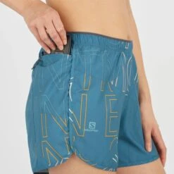 Short SALOMON Agile Short Femme Mallard Blue / AO / Ebony -Salomon short salomon agile short femme mallard blue ao ebony 3