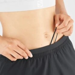 Short SALOMON Cross 2in1 Femme Black -Salomon short salomon cross 2in1 femme black 3