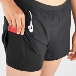Short SALOMON Cross 2in1 Femme Black -Salomon short salomon cross 2in1 femme black 5
