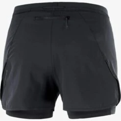 Short SALOMON Cross 2in1 Femme Black -Salomon short salomon cross 2in1 femme black 6