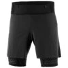 Short SALOMON EXO TWINSKIN SHORT Homme Black -Salomon short salomon exo twinskin short homme black