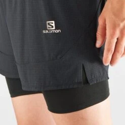 Short SALOMON Sense Aero 2in1 Homme Black 13 Short SALOMON Sense Aero 2in1 Homme Black -Salomon short salomon sense aero 2in1 homme black 4