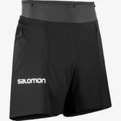 Short SALOMON S/LAB Pulsar 6" Homme Black -Salomon short salomon slab sense short 6 homme black 6