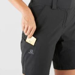 Short SALOMON Wayfarer Shorts Femme Black -Salomon short salomon wayfarer shorts femme black 3