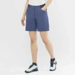 Short SALOMON Wayfarer Shorts Femme Dark Denim