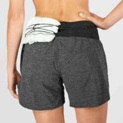 Short SALOMON XA Short 2in1 Femme Black / Heather -Salomon short salomon xa short 2in1 femme black heather 5
