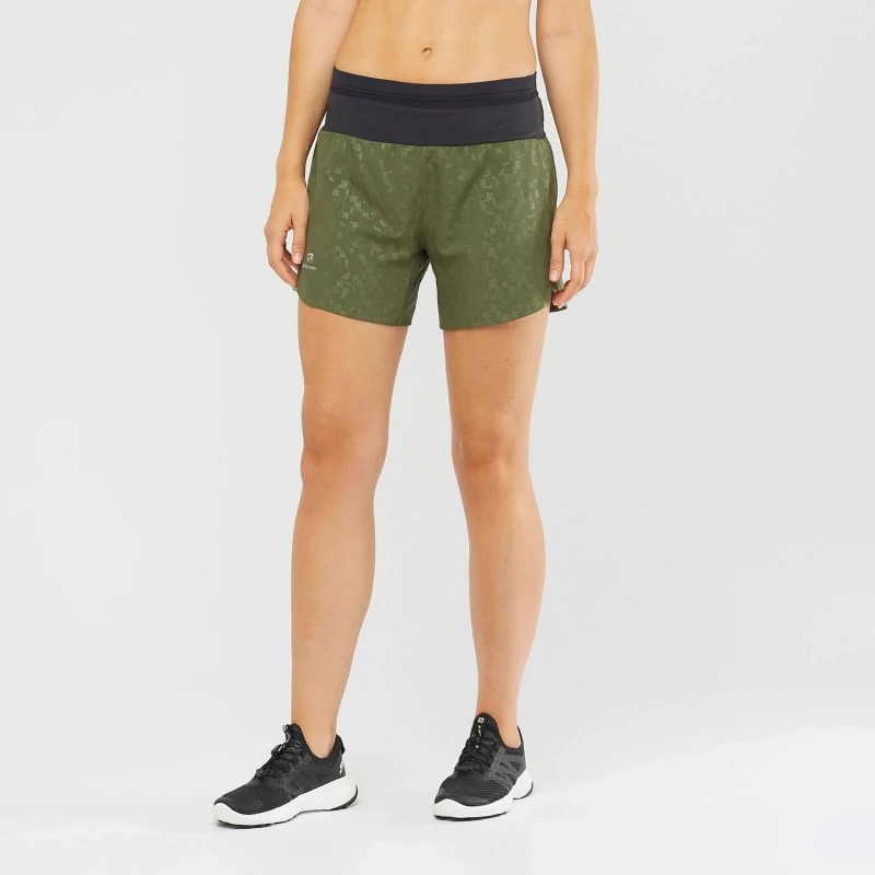 Short SALOMON XA Short Femme Olive Night 3 Short SALOMON XA Short Femme Olive Night