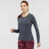 Salomon Tee-shirt Elevate Move'On LS Tee Femme Ebony -Salomon tee shirt elevate move on ls tee femme ebony