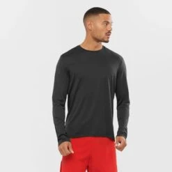 Salomon -Salomon tee shirt salomon agile ls tee homme nocturne heather 1