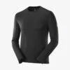 Tee-Shirt SALOMON Agile LS Tee Homme Nocturne / Heather -Salomon tee shirt salomon agile ls tee homme nocturne heather