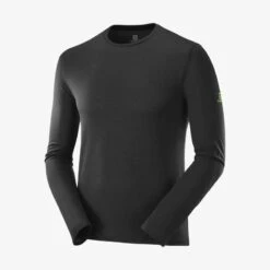 Tee-Shirt SALOMON Agile LS Tee Homme Nocturne / Heather