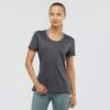 Tee-Shirt SALOMON Agile SS Tee Femme Ebony -Salomon tee shirt salomon agile ss tee femme ebony