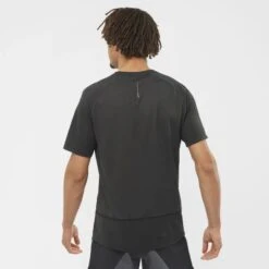 Tee-Shirt SALOMON Cross Rebel SS Tee Homme Black -Salomon tee shirt salomon cross rebel ss tee homme black 2