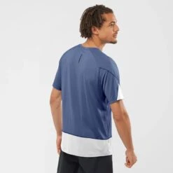 Tee-Shirt SALOMON Cross Run Graphic Paris Homme Dark Denim -Salomon tee shirt salomon cross run graphic paris homme dark denim 2