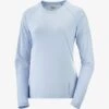 Tee-Shirt SALOMON Cross Run LS Tee Femme Chambray Blue -Salomon tee shirt salomon cross run ls tee femme chambray blue