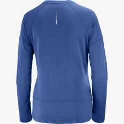 Tee-Shirt SALOMON Cross Run LS Tee Femme Navy Peony -Salomon tee shirt salomon cross run ls tee femme navy peony 3