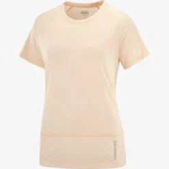 Tee-Shirt SALOMON Cross Run SS Tee Femme Cream Tan / Heather 9 Tee-Shirt SALOMON Cross Run SS Tee Femme Cream Tan / Heather -Salomon tee shirt salomon cross run ss tee femme cream tan heather 2