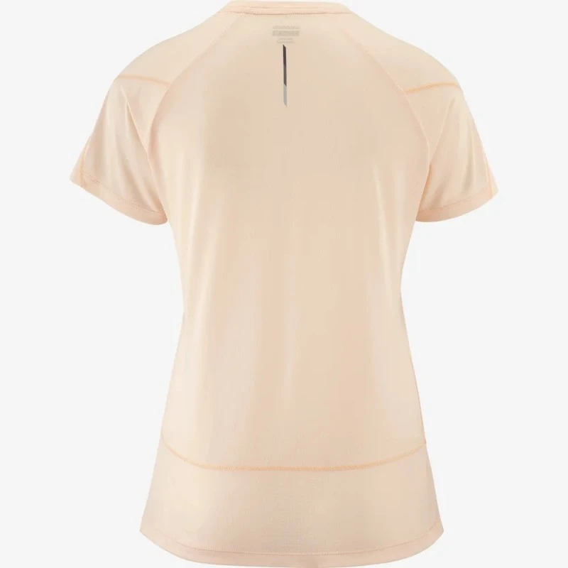 Tee-Shirt SALOMON Cross Run SS Tee Femme Cream Tan / Heather 7 Tee-Shirt SALOMON Cross Run SS Tee Femme Cream Tan / Heather – Image 5