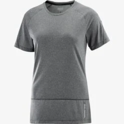 Tee-Shirt SALOMON Cross Run SS Tee Femme Deep Black / Heather 10 Tee-Shirt SALOMON Cross Run SS Tee Femme Deep Black / Heather -Salomon tee shirt salomon cross run ss tee femme deep black heather 3