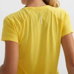 Tee-Shirt SALOMON Cross Run SS Tee Femme Empire Yellow -Salomon tee shirt salomon cross run ss tee femme empire yellow 3