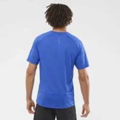 Tee-Shirt SALOMON Cross Run SS Tee Homme Nautical Blue -Salomon tee shirt salomon cross run ss tee homme nautical blue 2