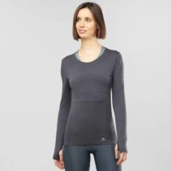 Tee-Shirt SALOMON Elevate Move On LS Tee Femme Solid Ebony