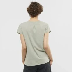 Tee-Shirt SALOMON Essential Shaped SS Tee Femme Wrought Iron -Salomon tee shirt salomon essential shaped ss tee femme wrought iron 2