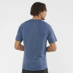 Tee-Shirt SALOMON Sense Aero SS Tee Homme Dark Denim -Salomon tee shirt salomon sense aero ss tee homme dark denim 2