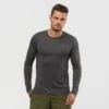 Tee-Shirt SALOMON XA LS Tee Homme Black / Heather -Salomon tee shirt salomon xa ls tee homme black heather
