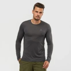 Tee-Shirt SALOMON XA LS Tee Homme Black / Heather