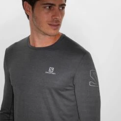 Tee-Shirt SALOMON XA LS Tee Homme Black / Heather -Salomon tee shirt salomon xa ls tee homme black heather 3