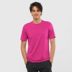 Tee-Shirt SALOMON XA Tee Homme Fuchsia Red / Heather