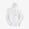 Veste SALOMON Bonatti Aero FZ Hoodie Mixte White / Cabernet -Salomon veste salomon bonatti aero fz hoodie mixte white cabernet