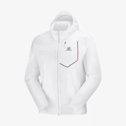Veste SALOMON Bonatti Aero FZ Hoodie Mixte White / Cabernet