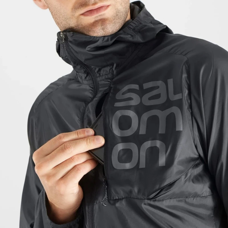 Veste SALOMON Bonatti Cross FZ Hoodie Homme Black 7 Veste SALOMON Bonatti Cross FZ Hoodie Homme Black – Image 5